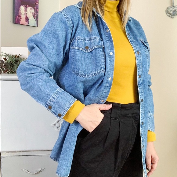 Vintage Other - GWG Vintage Men’s Snap Button Blue Denim Shirt